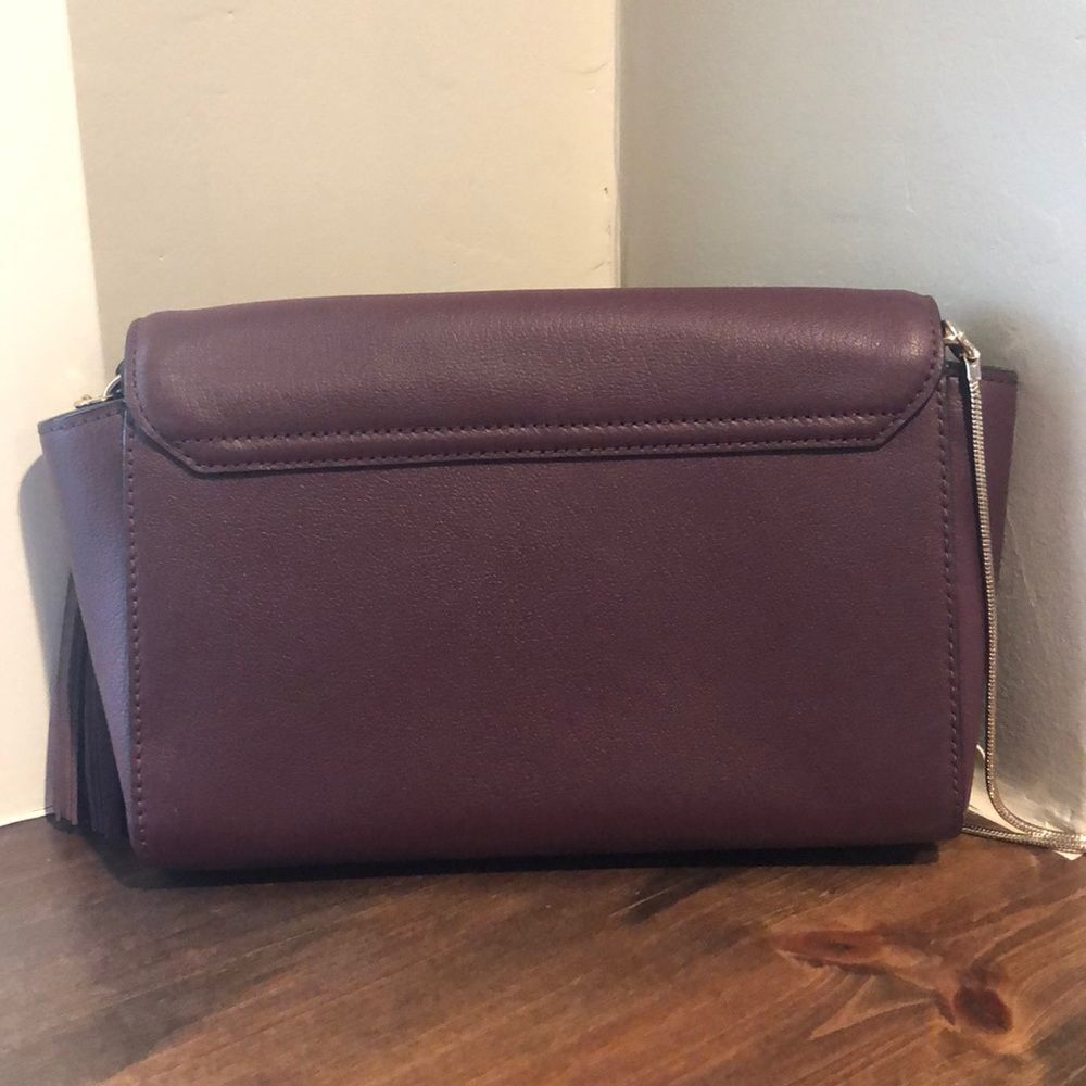 Kate Spade plum mulberry tassel shoulder bag purse - Picture 5 of 8